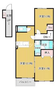 仮称）深江南2丁目プロジェクト北棟の間取り画像