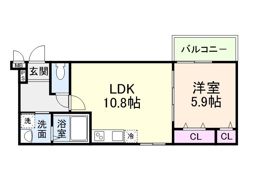 レネスト新深江Aの間取り画像