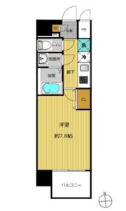 セオリー大阪EAST DOORの間取り画像