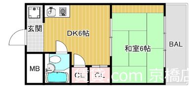 京橋マンションの間取り画像