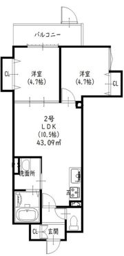 クリエオーレ田島の間取り画像