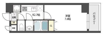 シャルマンフジ阿波座ウエストの間取り画像