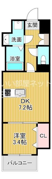 レシオス大阪城SOUTHの間取り画像