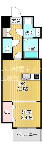 レシオス大阪城SOUTHの間取り画像