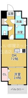 レシオス大阪城SOUTHの間取り画像