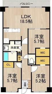 PHOENIX COURT 交野IIの間取り画像