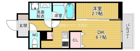 ワールドアイ大阪城EASTアドバンスの間取り画像