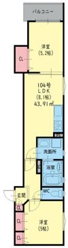 クリエオーレ菱江IIの間取り画像