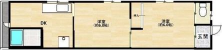 横堤ハイツの間取り画像