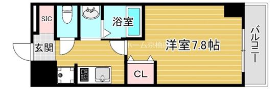 ロイヤルクイーンズパーク浪速の間取り画像