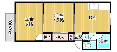 コーポ西宮の間取り画像