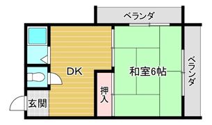 マンション都の間取り画像