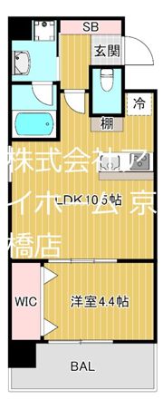 アプリーレ大阪城北の間取り画像