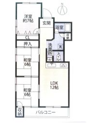帝塚山中央マンションの間取り画像