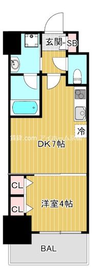 アーバネックス京橋プライマリーワンの間取り画像