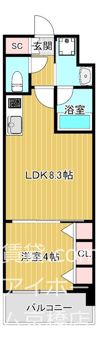 アーバネックス京橋プライマリーワンの間取り画像