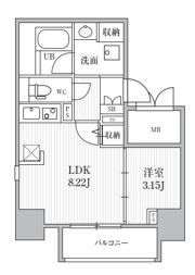 シーズンフラッツ靭本町の間取り画像