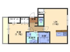 ハイツ大今里の間取り画像