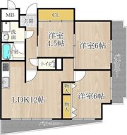フレアコート京橋の間取り画像