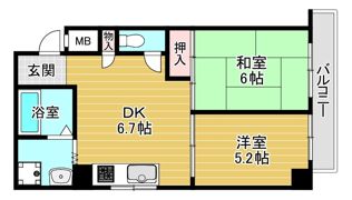 大橋マンション二番館の間取り画像