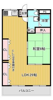 クローバーハイツ2号棟 2号棟の間取り画像