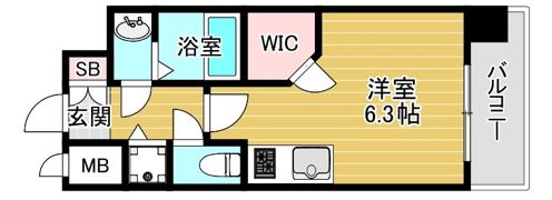 クレアート大阪トゥールビヨンの間取り画像