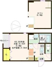 ハーモニーテラス桑津の間取り画像