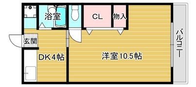 山﨑マンション長柄中の間取り画像