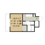 PARK HILLS 天王寺東 Rumの間取り画像