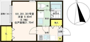 ハーモニーテラス杉本IIの間取り画像