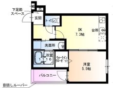 フジパレス沢ノ町駅南の間取り画像