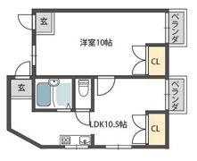 シャトレ小阪の間取り画像