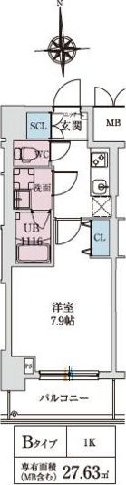 スプランディッド上本町WESTの間取り画像