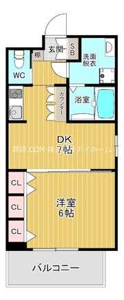 クリスタルグランツ谷町の間取り画像
