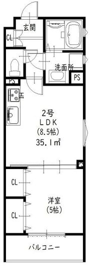 ラモーナ東山町Iの間取り画像