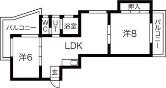シティーライフ帝塚山の間取り画像