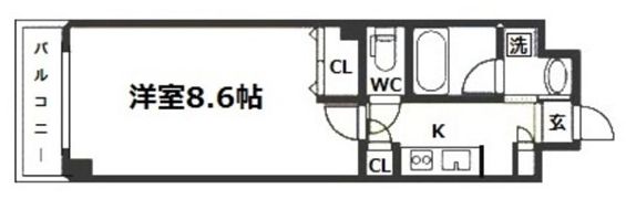 エグゼ大阪城東の間取り画像