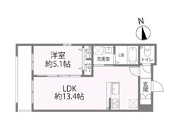オーベル今里 southの間取り画像