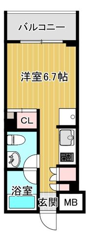 エス・キュート西天満の間取り画像