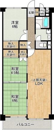 鴫野コーポ1号棟の間取り画像