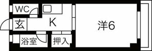 田辺ハイムの間取り画像