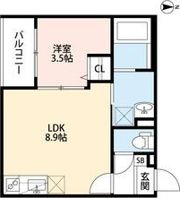 CRASTINE西今川（クラスティーネニシイマの間取り画像