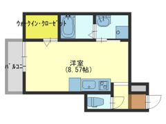 スカイコート鶴橋の間取り画像