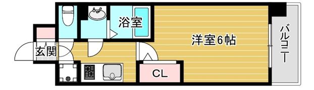 エスリード南森町の間取り画像