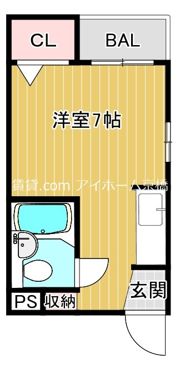 コーポ片町の間取り画像