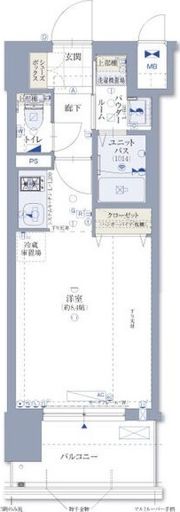 ジアコスモ京橋アクアの間取り画像