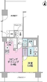 ロジュマンタワー梅田の間取り画像