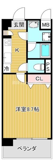 ディアコートハナテンの間取り画像