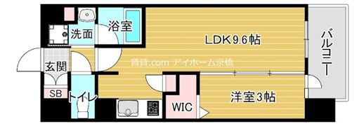 コンフォリア・リヴ南森町Qの間取り画像