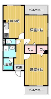 邦尚ハイツの間取り画像